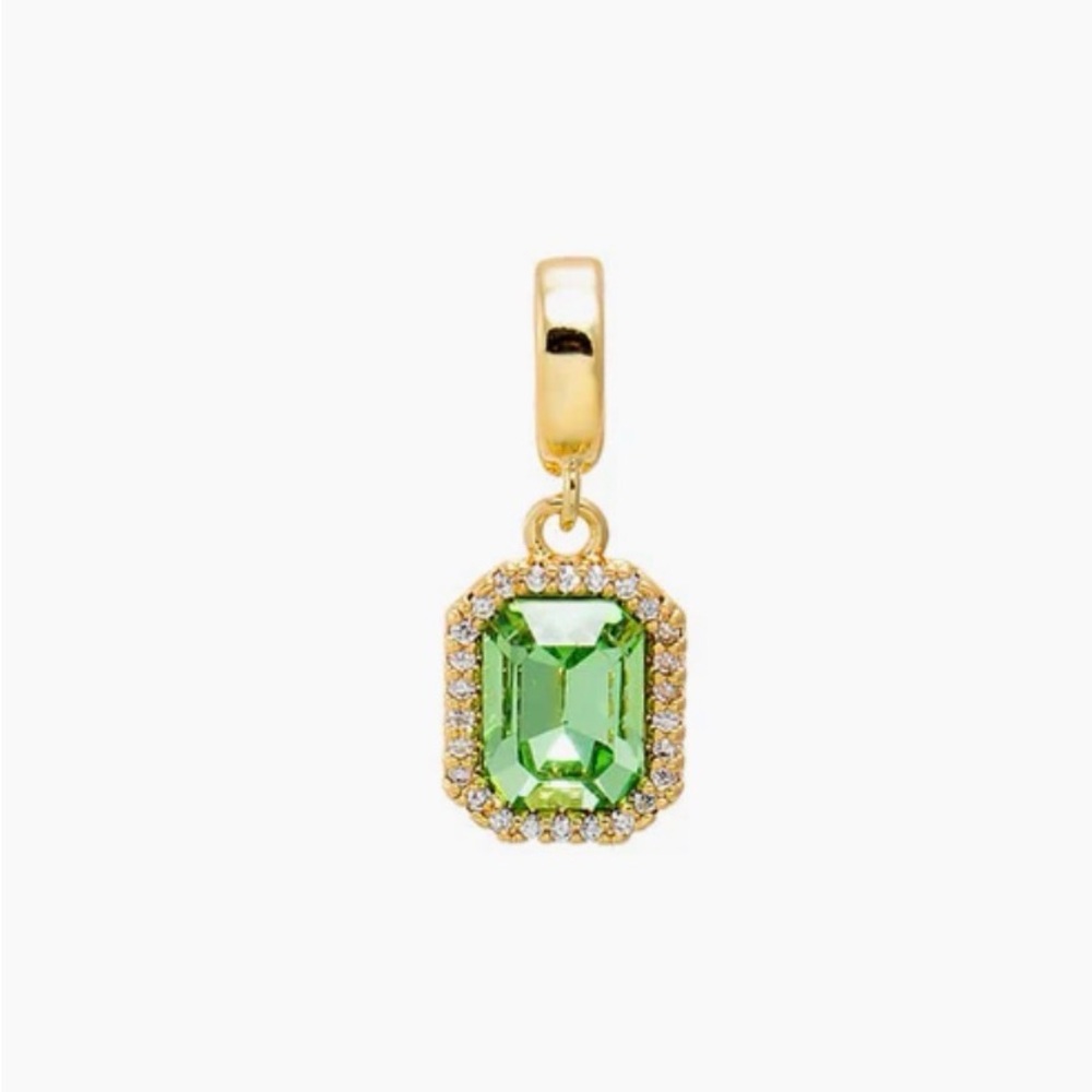 Adina Eden Rectangular CZ Halo Charm NWT